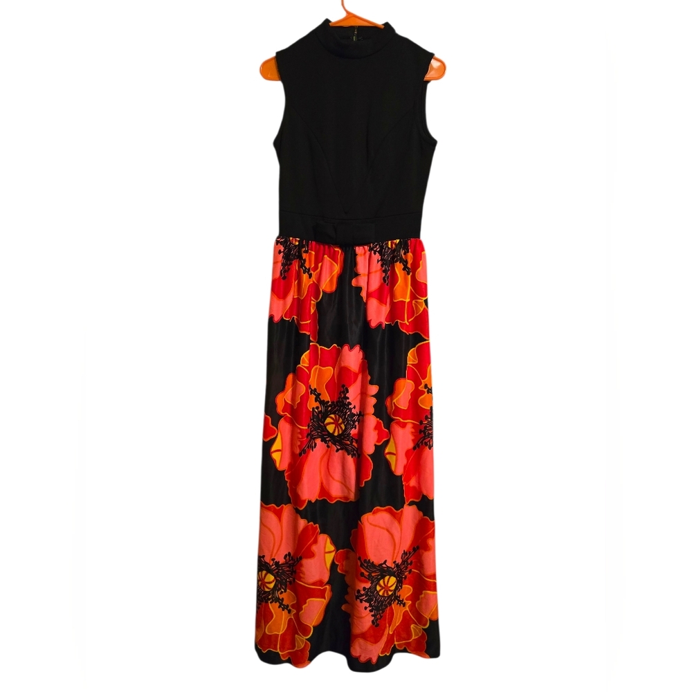Vintage | Floral Maxi Hostess Dress